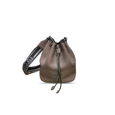 PRADA VITELLO DAINO SOFT BUCKET BAG 1BE060 (25*20*14cm) 